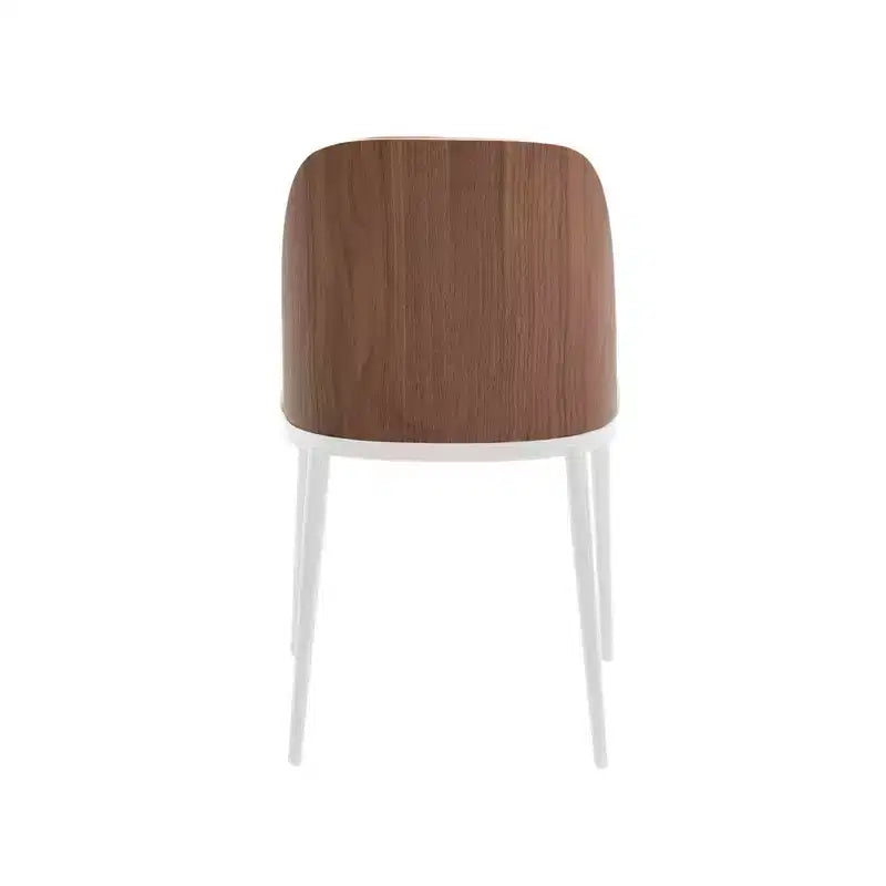 LeisureMod Tule Chaise de Salle à Manger Moderne avec Assise en Cuir PU, Velours ou Daim et Cadre en Acier Blanc - Cuisine, Salle à Manger, Maison, Café, Sièges