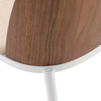 LeisureMod Tule Chaise de Salle à Manger Moderne avec Assise en Cuir PU, Velours ou Daim et Cadre en Acier Blanc - Cuisine, Salle à Manger, Maison, Café, Sièges