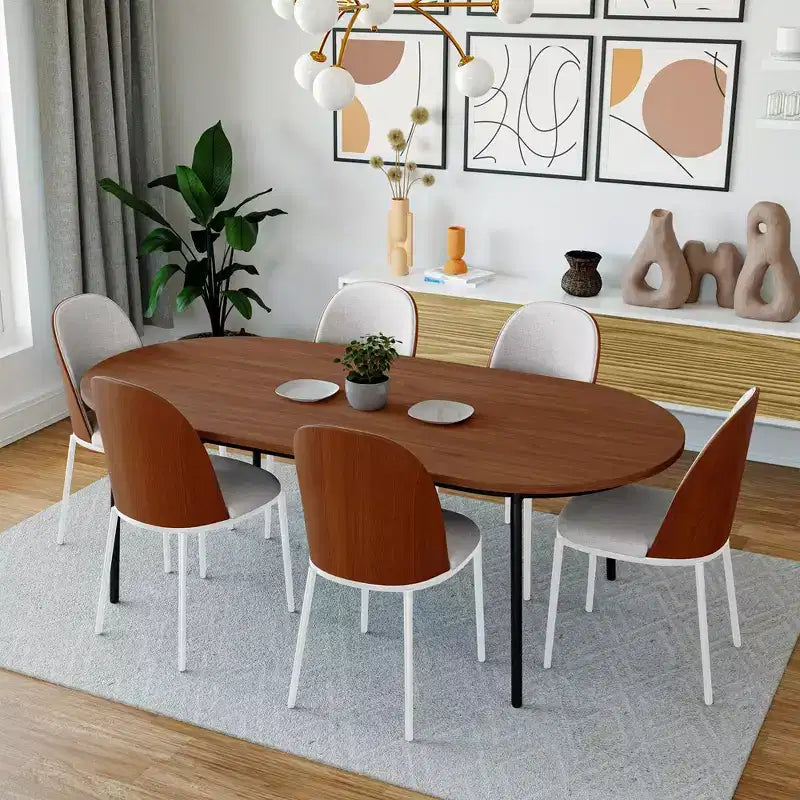 LeisureMod Tule Chaise de Salle à Manger Moderne avec Assise en Cuir PU, Velours ou Daim et Cadre en Acier Blanc - Cuisine, Salle à Manger, Maison, Café, Sièges
