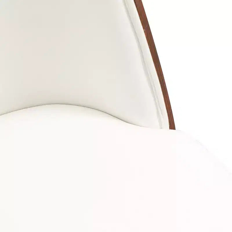 LeisureMod Tule Chaise de Salle à Manger Moderne avec Assise en Cuir PU, Velours ou Daim et Cadre en Acier Blanc - Cuisine, Salle à Manger, Maison, Café, Sièges