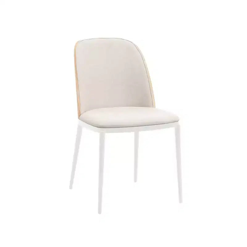 LeisureMod Tule Chaise de Salle à Manger Moderne avec Assise en Cuir PU, Velours ou Daim et Cadre en Acier Blanc - Cuisine, Salle à Manger, Maison, Café, Sièges