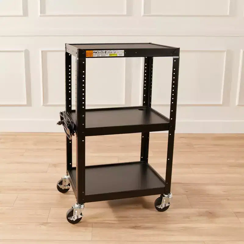 Chariot multimédia mobile ECR4Kids pour équipement audiovisuel, Chariot technologique, Noir