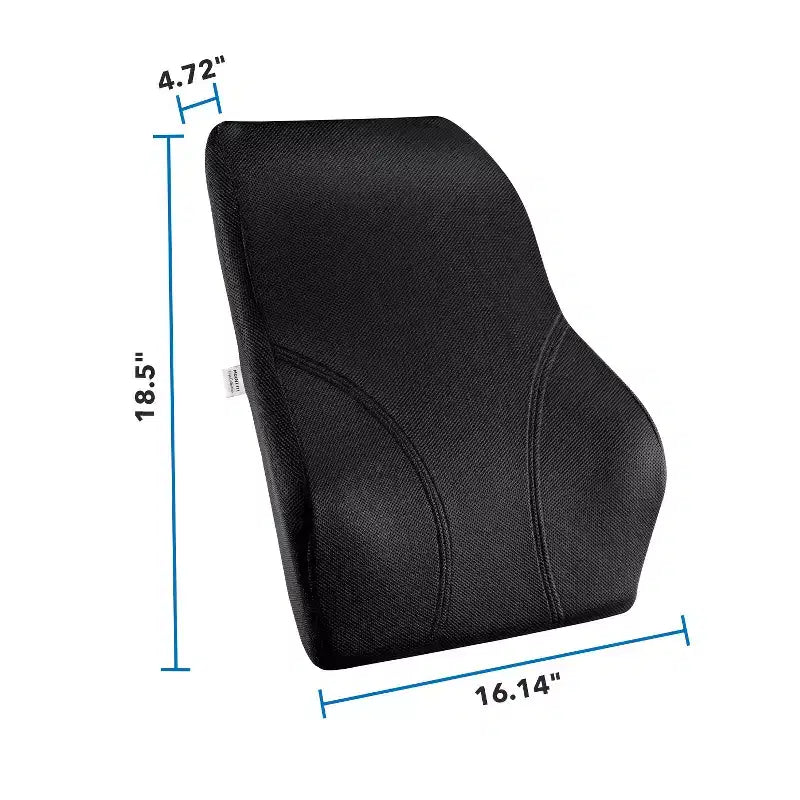 Mount-It! Coussin de soutien lombaire, Collection Ergo, soutien dorsal complet pour chaise de bureau et chaise gaming, remplissage en mousse à mémoire de forme, soulage les douleurs dorsales, améliore la posture