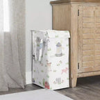 Sweet Jojo Designs Panier à linge pliable unisexe avec poignées Motif animaux de la ferme multicolore