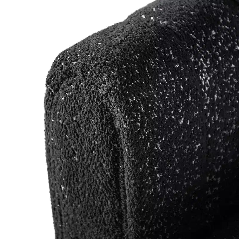 HOMES: Inside + Out Fauteuil d'appoint Rainmist Glam en tissu bouclé à capitonnage en lignes