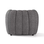 HOMES: Inside + Out Fauteuil d'appoint Rainmist Glam en tissu bouclé à capitonnage en lignes