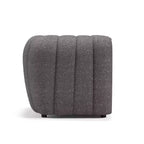 HOMES: Inside + Out Fauteuil d'appoint Rainmist Glam en tissu bouclé à capitonnage en lignes