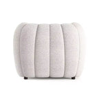 HOMES: Inside + Out Fauteuil d'appoint Rainmist Glam en tissu bouclé à capitonnage en lignes