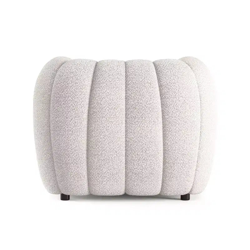 HOMES: Inside + Out Fauteuil d'appoint Rainmist Glam en tissu bouclé à capitonnage en lignes