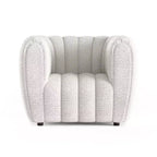 HOMES: Inside + Out Fauteuil d'appoint Rainmist Glam en tissu bouclé à capitonnage en lignes