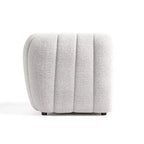 HOMES: Inside + Out Fauteuil d'appoint Rainmist Glam en tissu bouclé à capitonnage en lignes