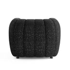 HOMES: Inside + Out Fauteuil d'appoint Rainmist Glam en tissu bouclé à capitonnage en lignes