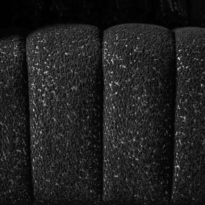 HOMES: Inside + Out Fauteuil d'appoint Rainmist Glam en tissu bouclé à capitonnage en lignes