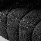 HOMES: Inside + Out Fauteuil d'appoint Rainmist Glam en tissu bouclé à capitonnage en lignes