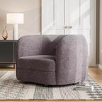HOMES: Inside + Out Fauteuil d'appoint crapaud Pinehush Boho en tissu bouclé