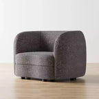 HOMES: Inside + Out Fauteuil d'appoint crapaud Pinehush Boho en tissu bouclé
