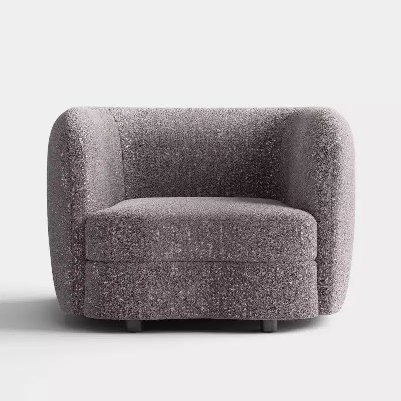 HOMES: Inside + Out Fauteuil d'appoint crapaud Pinehush Boho en tissu bouclé