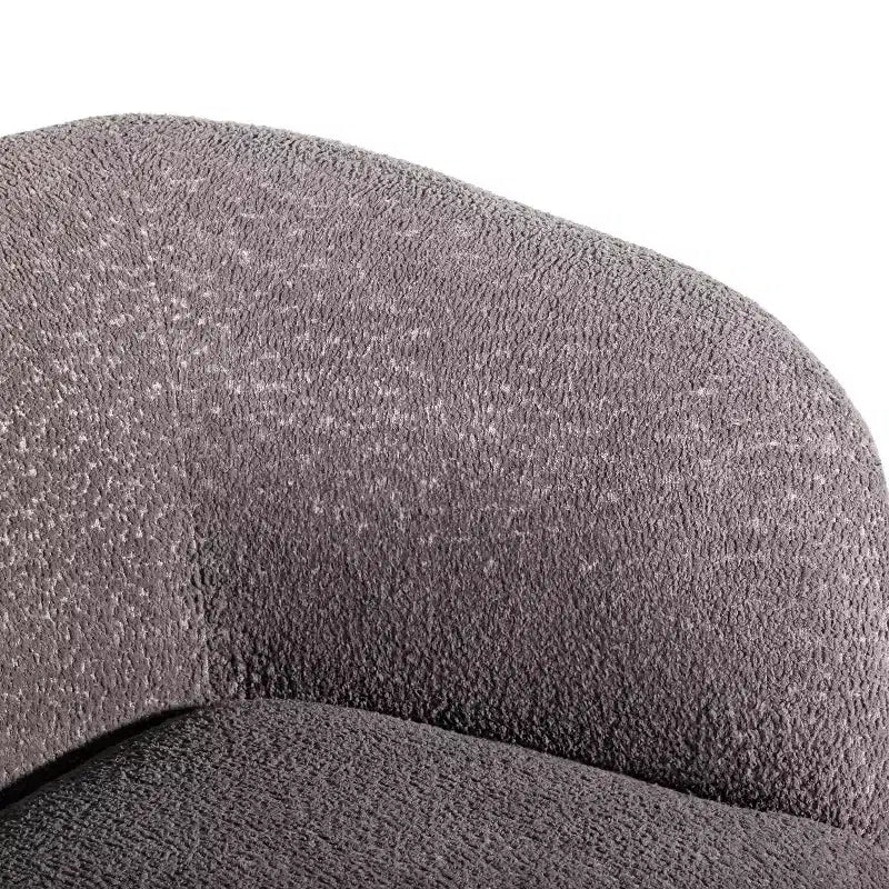 HOMES: Inside + Out Fauteuil d'appoint crapaud Pinehush Boho en tissu bouclé
