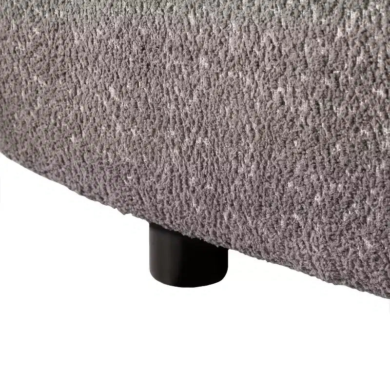 HOMES: Inside + Out Fauteuil d'appoint crapaud Pinehush Boho en tissu bouclé