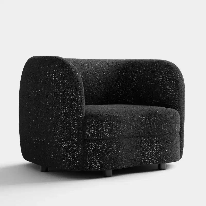 HOMES: Inside + Out Fauteuil d'appoint crapaud Pinehush Boho en tissu bouclé