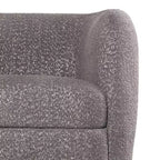 HOMES: Inside + Out Fauteuil d'appoint crapaud Pinehush Boho en tissu bouclé