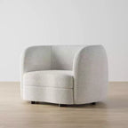 HOMES: Inside + Out Fauteuil d'appoint crapaud Pinehush Boho en tissu bouclé