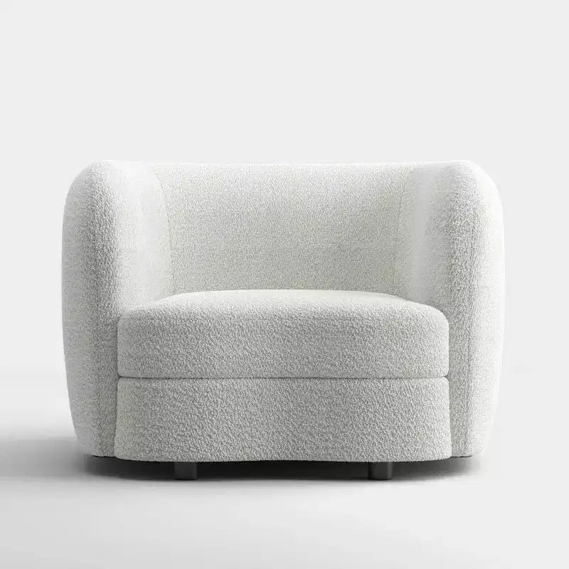 HOMES: Inside + Out Fauteuil d'appoint crapaud Pinehush Boho en tissu bouclé