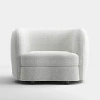 HOMES: Inside + Out Fauteuil d'appoint crapaud Pinehush Boho en tissu bouclé