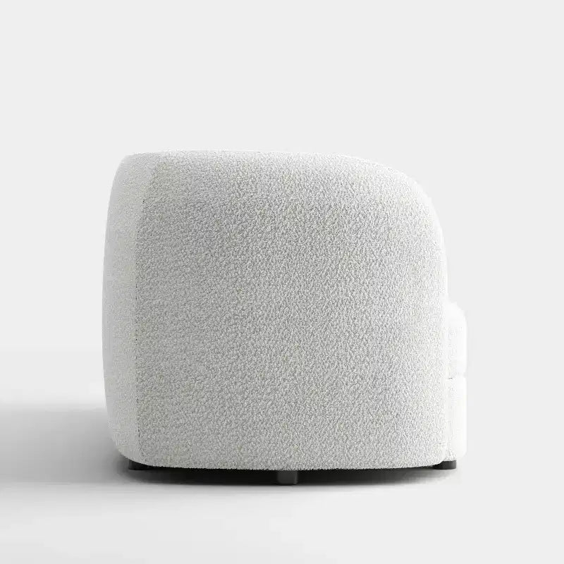 HOMES: Inside + Out Fauteuil d'appoint crapaud Pinehush Boho en tissu bouclé