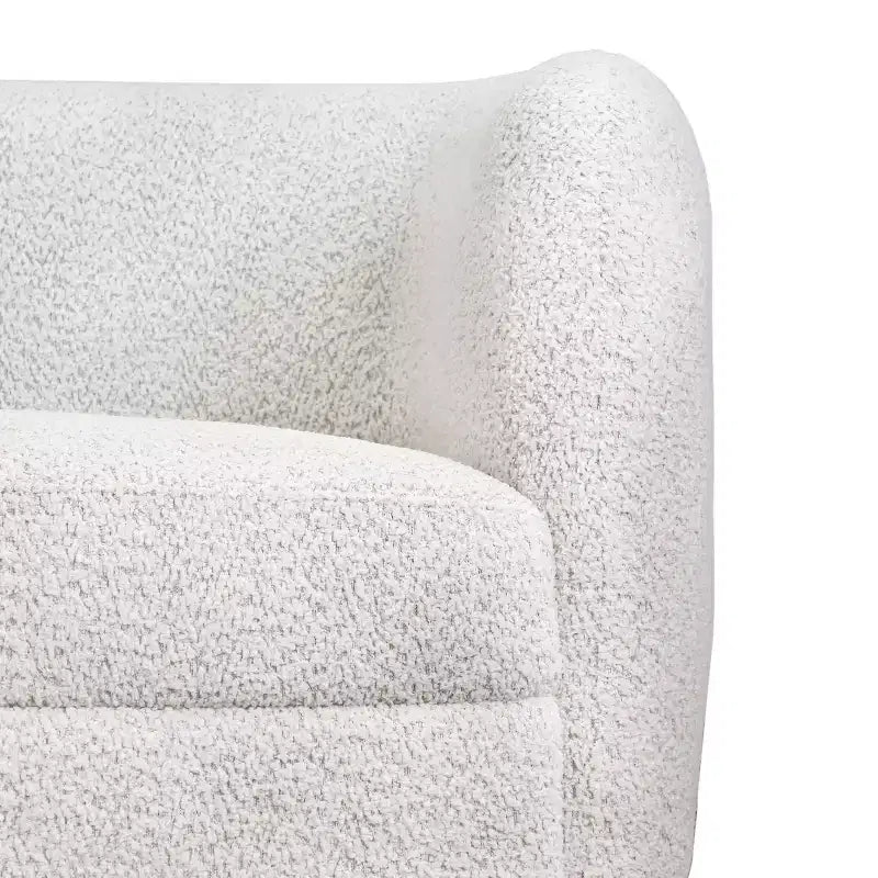 HOMES: Inside + Out Fauteuil d'appoint crapaud Pinehush Boho en tissu bouclé
