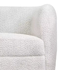 HOMES: Inside + Out Fauteuil d'appoint crapaud Pinehush Boho en tissu bouclé