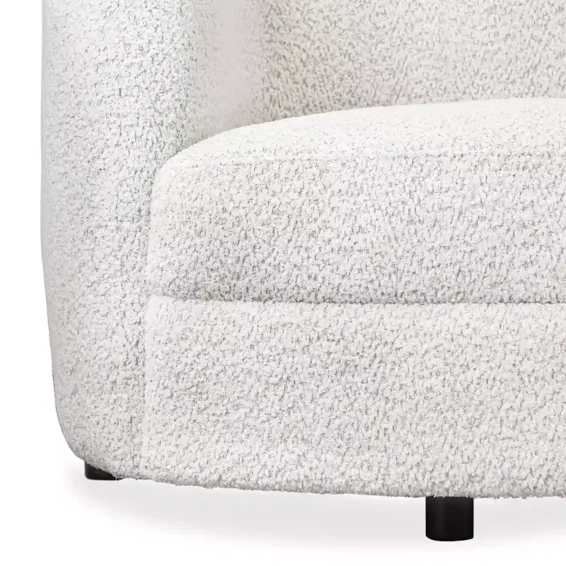 HOMES: Inside + Out Fauteuil d'appoint crapaud Pinehush Boho en tissu bouclé