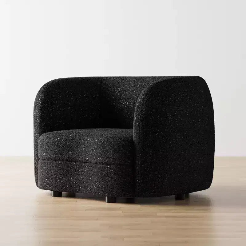 HOMES: Inside + Out Fauteuil d'appoint crapaud Pinehush Boho en tissu bouclé