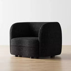 HOMES: Inside + Out Fauteuil d'appoint crapaud Pinehush Boho en tissu bouclé