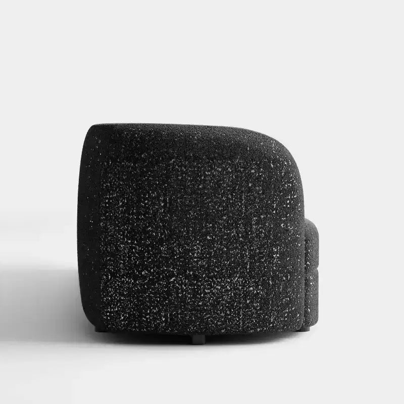 HOMES: Inside + Out Fauteuil d'appoint crapaud Pinehush Boho en tissu bouclé