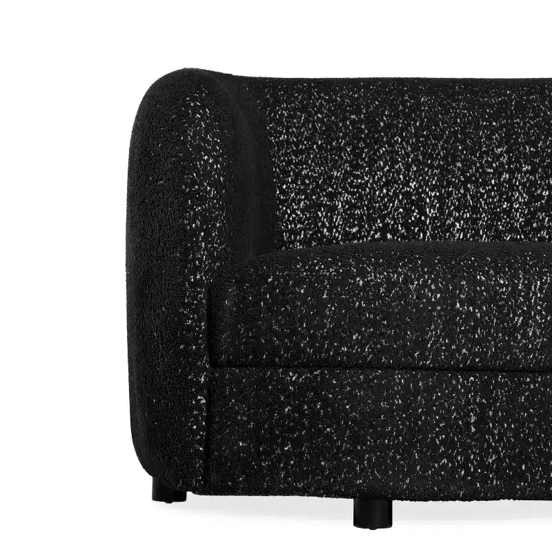HOMES: Inside + Out Fauteuil d'appoint crapaud Pinehush Boho en tissu bouclé