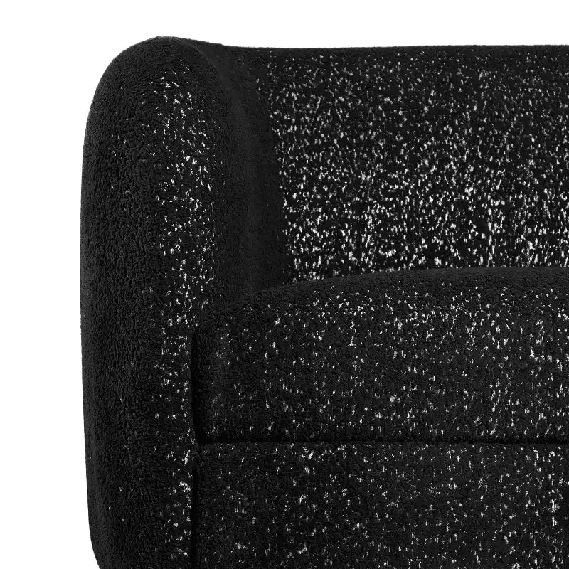 HOMES: Inside + Out Fauteuil d'appoint crapaud Pinehush Boho en tissu bouclé