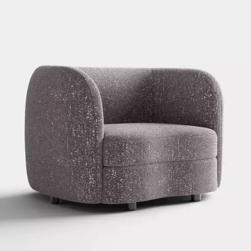 HOMES: Inside + Out Fauteuil d'appoint crapaud Pinehush Boho en tissu bouclé