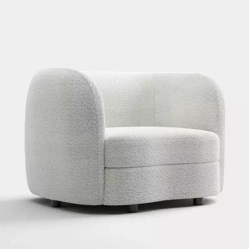 HOMES: Inside + Out Fauteuil d'appoint crapaud Pinehush Boho en tissu bouclé