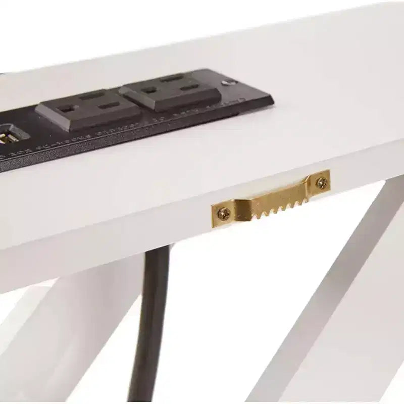 Console de canapé étroite Lakeside Collection avec prise de courant