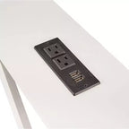 Console de canapé étroite Lakeside Collection avec prise de courant