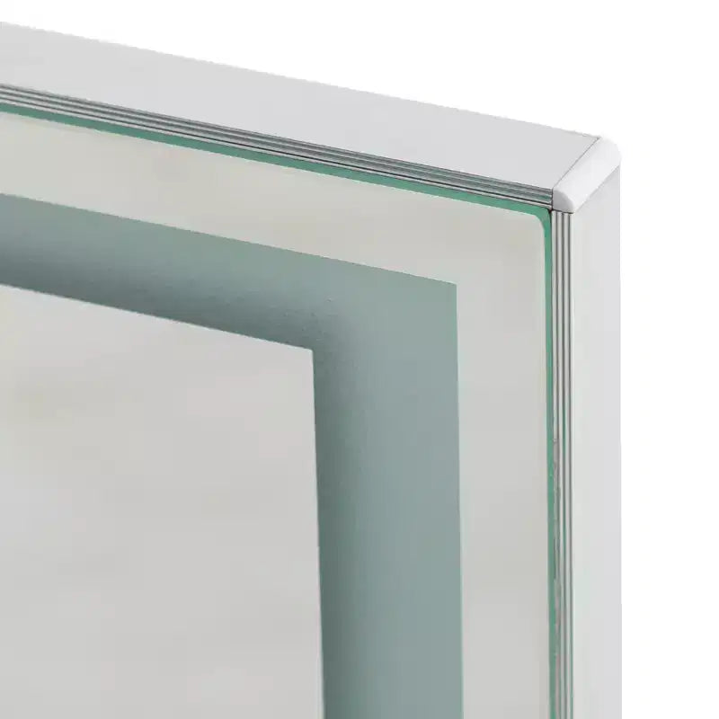 Dovelina Miroir sur pied rectangulaire pleine longueur à LED - 160x40cm, Argent