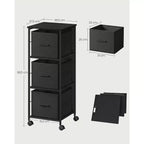 VASAGLE Meuble de classement avec 3 tiroirs, support d'imprimante, étagère de rangement cubique, pour dossiers A4, au format lettre, dossiers suspendus, boîte de rangement de dossiers