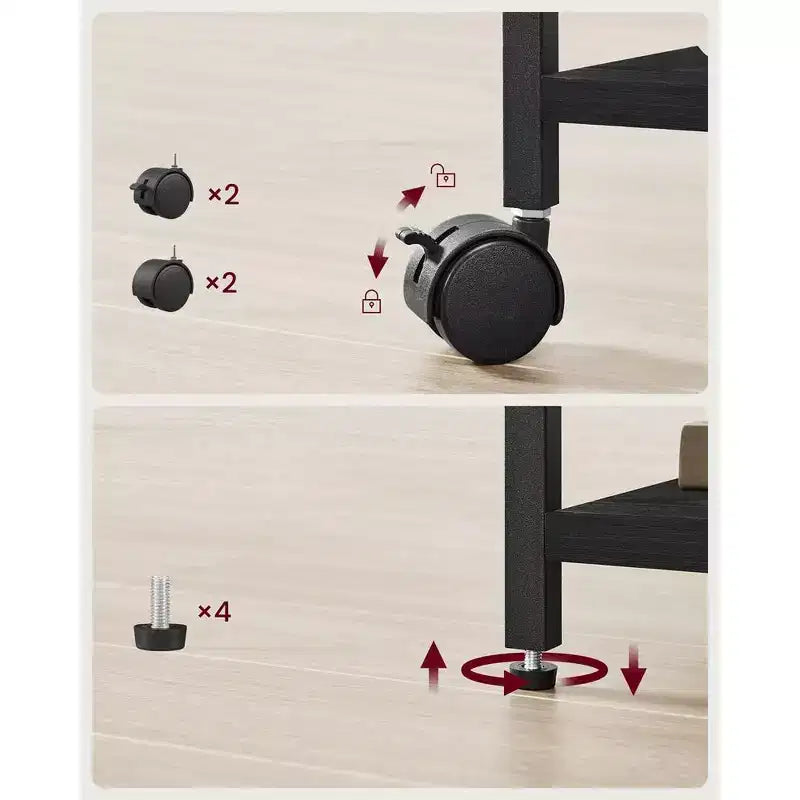 VASAGLE Meuble de classement avec 3 tiroirs, support d'imprimante, étagère de rangement cubique, pour dossiers A4, au format lettre, dossiers suspendus, boîte de rangement de dossiers