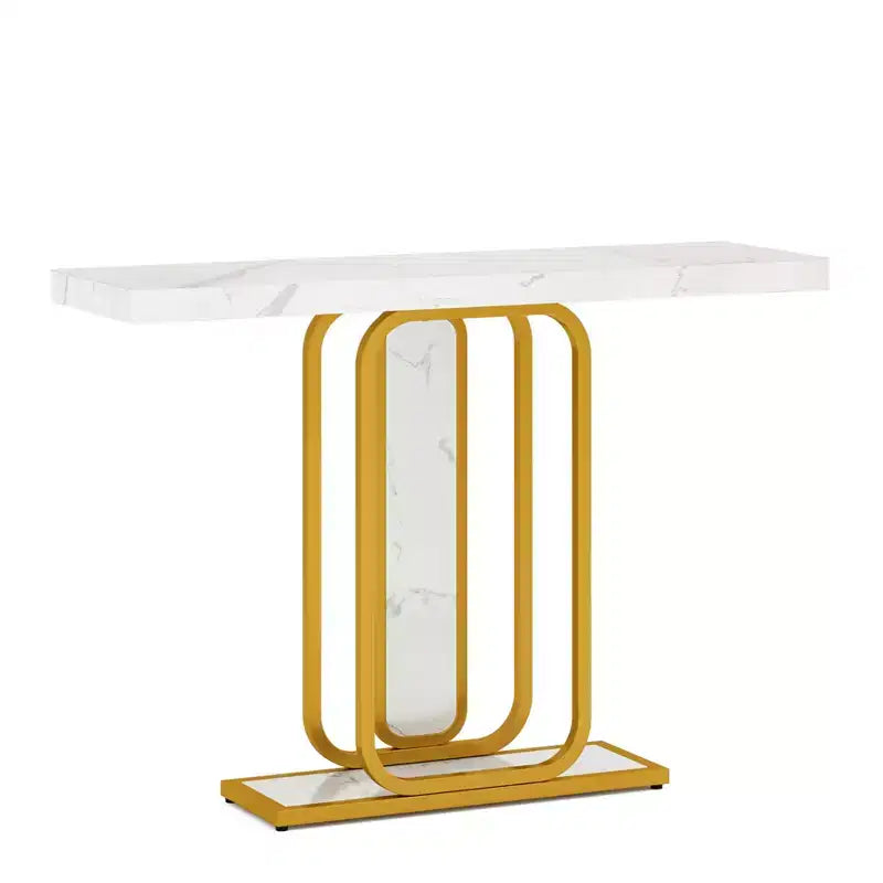 Tribesigns Modern Console Table with LED Lights, 41.33 Entryway Table