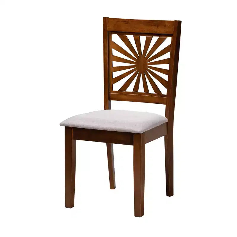 Ensemble de salle à manger moderne Baxton Studio Olympia en tissu et bois