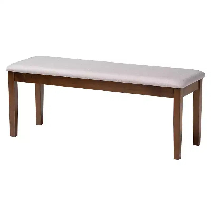Ensemble de salle à manger moderne Baxton Studio Olympia en tissu et bois