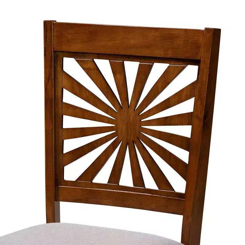 Ensemble de salle à manger moderne Baxton Studio Olympia en tissu et bois