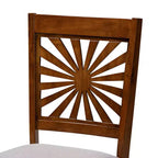 Ensemble de salle à manger moderne Baxton Studio Olympia en tissu et bois