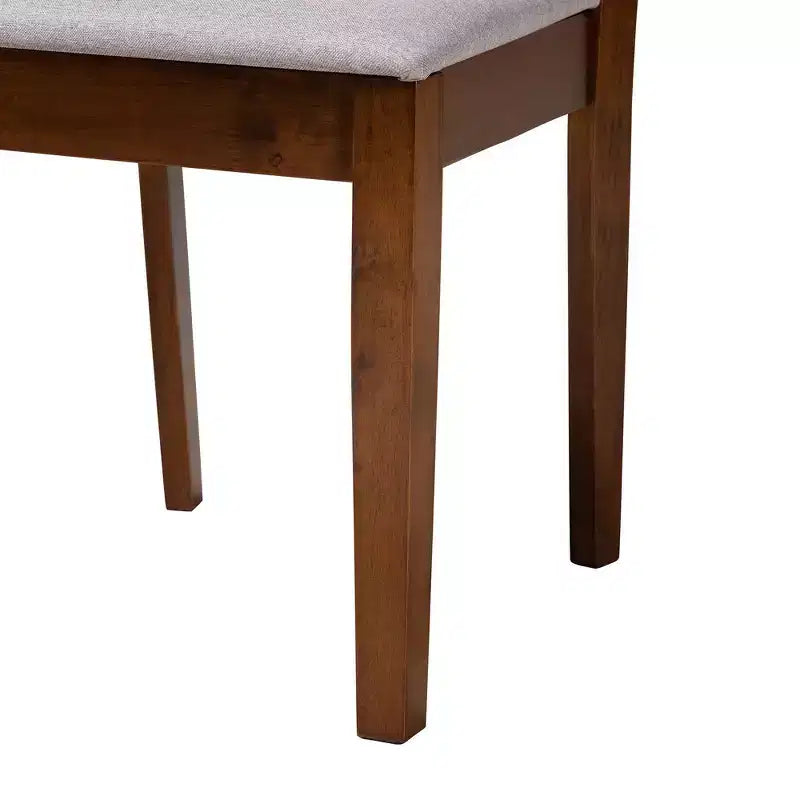 Ensemble de salle à manger moderne Baxton Studio Olympia en tissu et bois